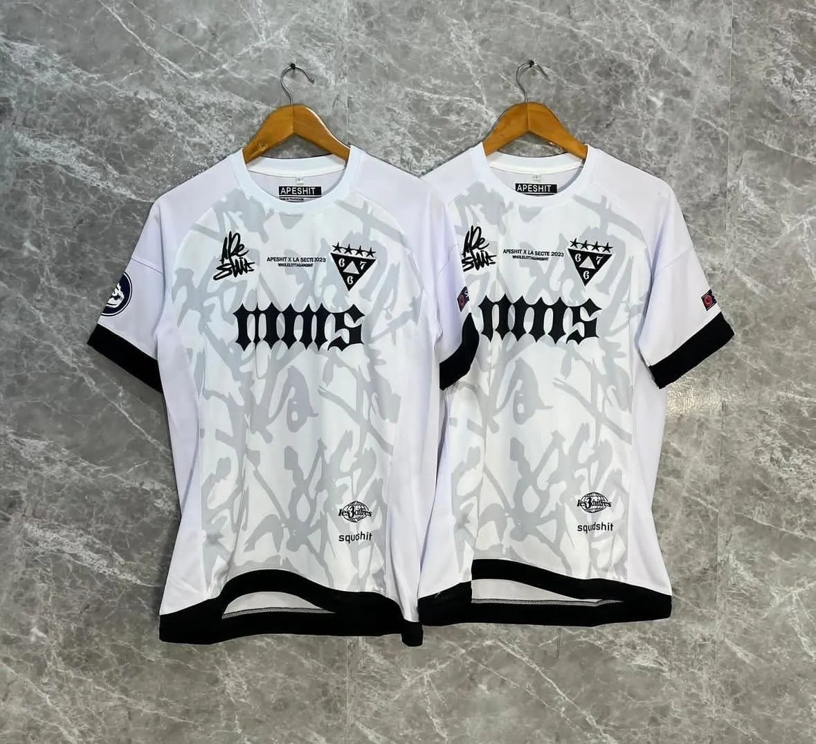 White full printed jersey