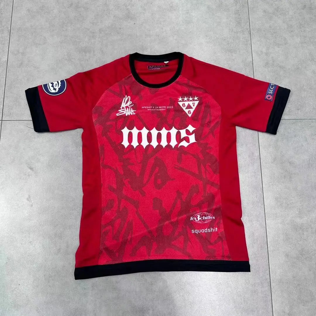 Red full printed jersey