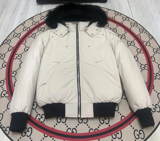 Unbranded Down Jackets Fur-Trim Hooded Jacket product detail image 2