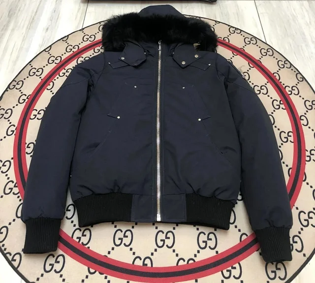 Unbranded Down Jackets Fur-Trim Hooded Jacket product detail image 4