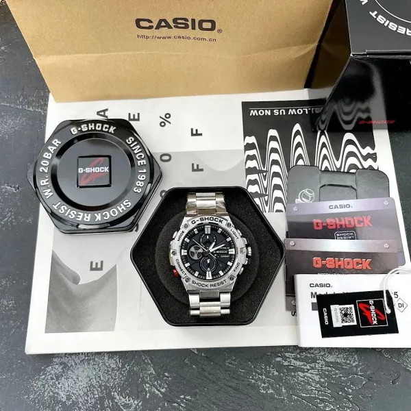 Casio G-Shock MTG-B2000X Silver Black Shock-Resistant Chronograph Watch Watches - 11