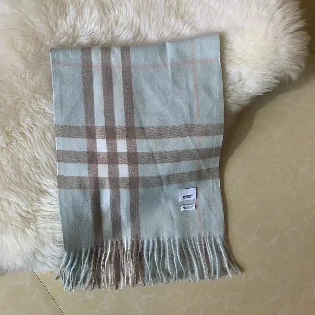 Burberry Scarves Fringed check scarf with equestrian knight embroidery product detail image 6
