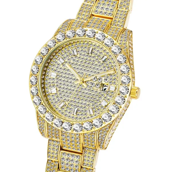 Design Crystal-Embellished Silver Tone Watch Watches - 7