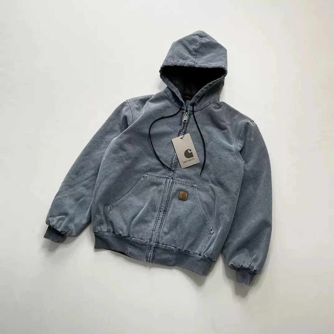 Distressed Quilted Hooded Work Jacket photo 4