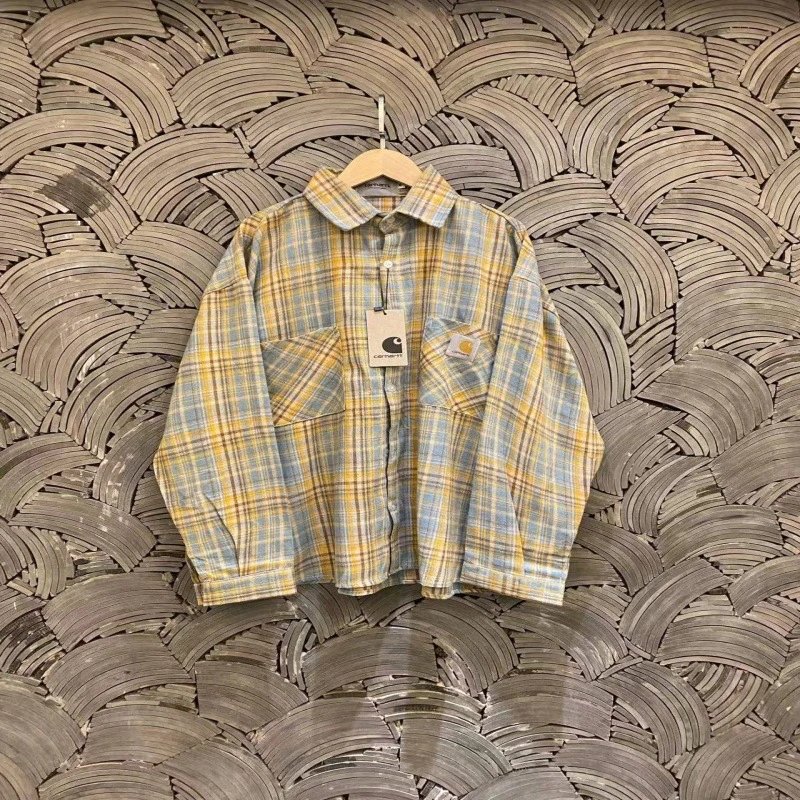 Retro Plaid Embroidered Long Sleeve Shirt photo 2