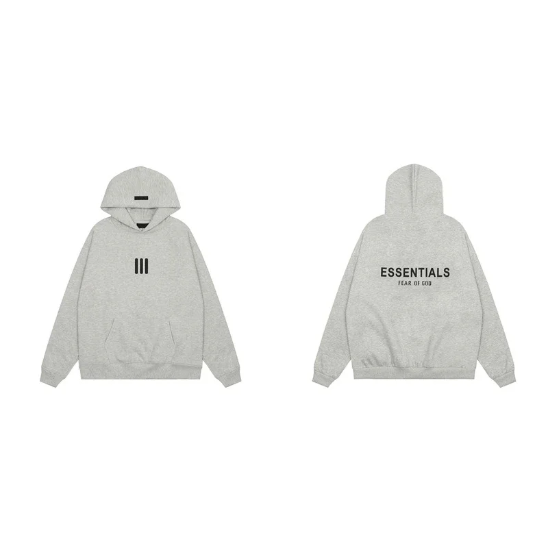 Hooded sweatshirt with black letter flocking