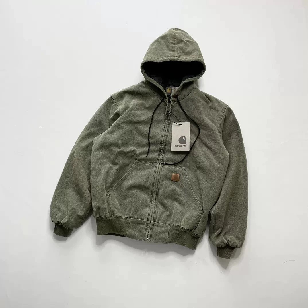 Distressed Quilted Hooded Work Jacket photo 2