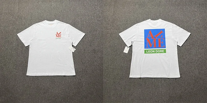 Abstract color block print summer loose casual short-sleeved T-shirt for men and women