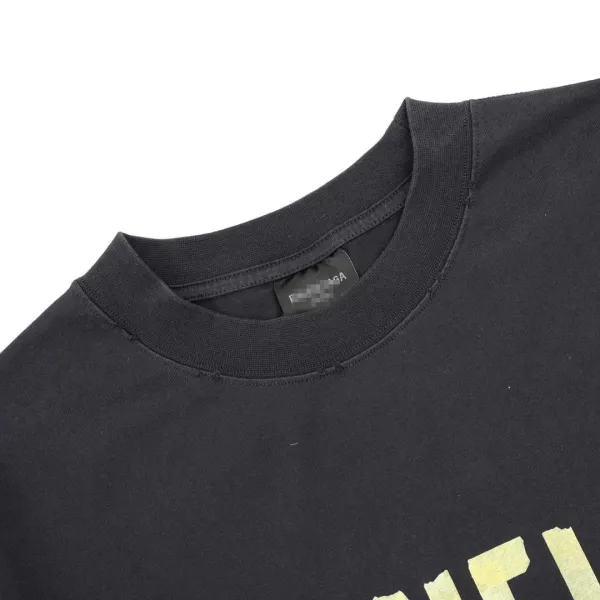 Balenciaga Logo Print Off-White T-Shirt - 7