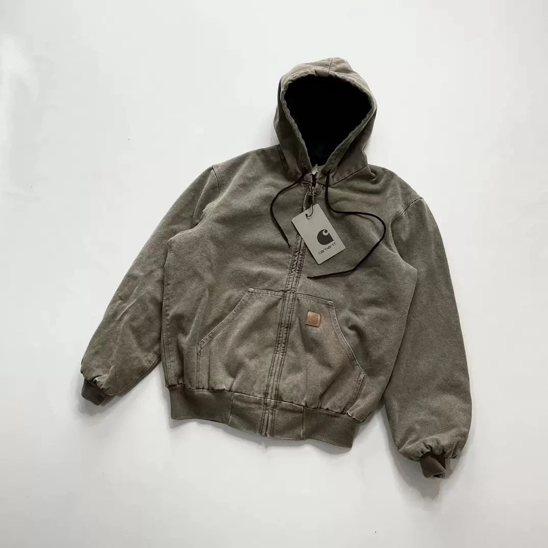 Distressed Quilted Hooded Work Jacket photo 7