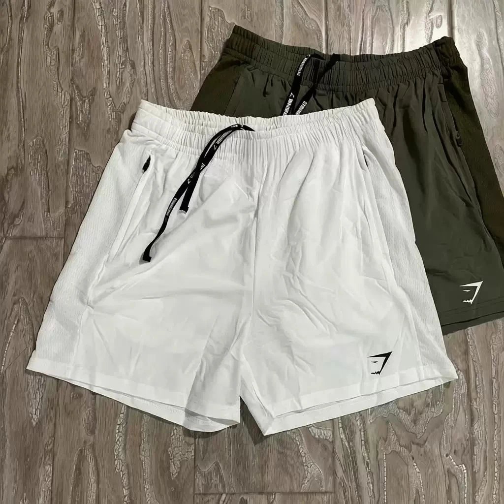 Quick-Dry Zip Shorts with Color-Block Design photo 3