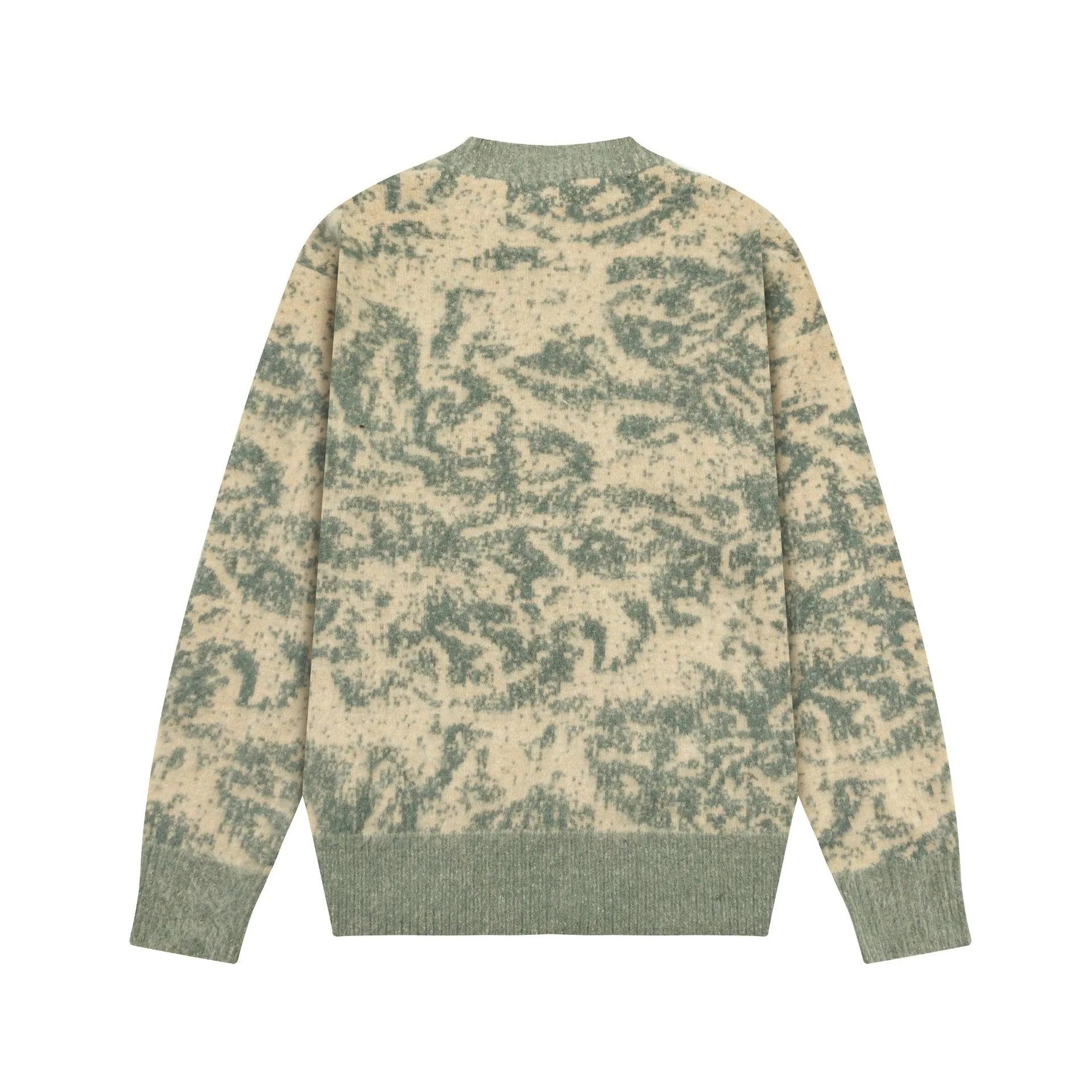 Ami Cun Nkon Marble Print V-Neck Cardigan Multicolor - 14
