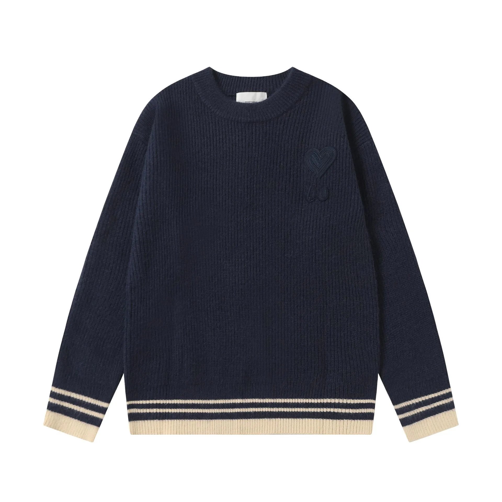 Heart Embroidery Wool Sweater photo 5