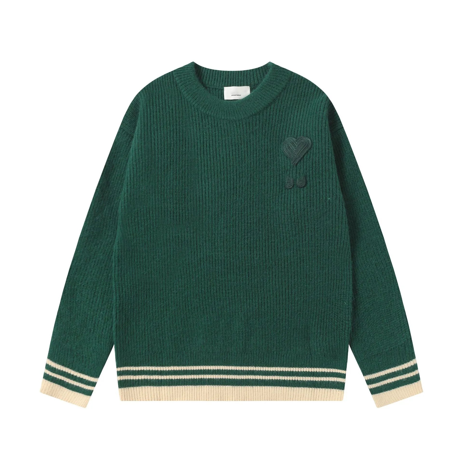 Heart Embroidery Wool Sweater photo 7