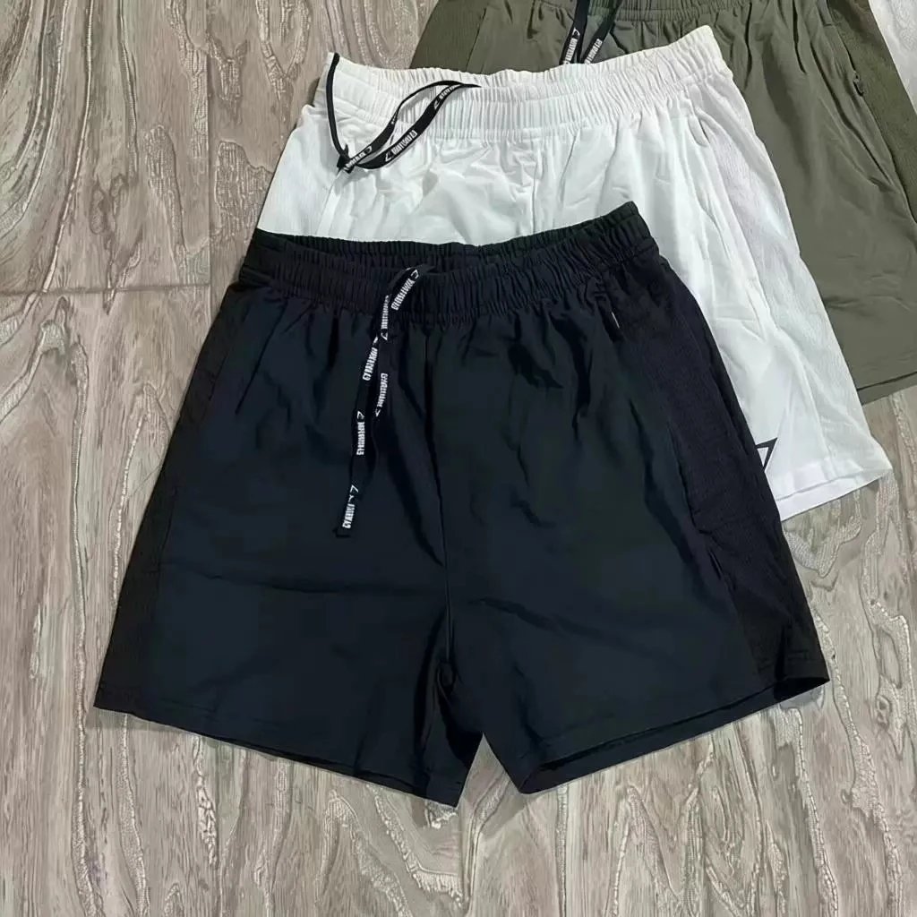 Quick-Dry Zip Shorts with Color-Block Design photo 2
