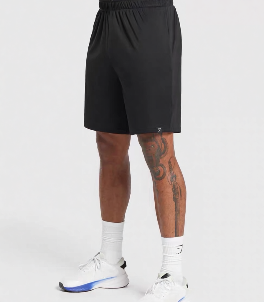 Quick-Dry Zip Shorts with Color-Block Design photo 5