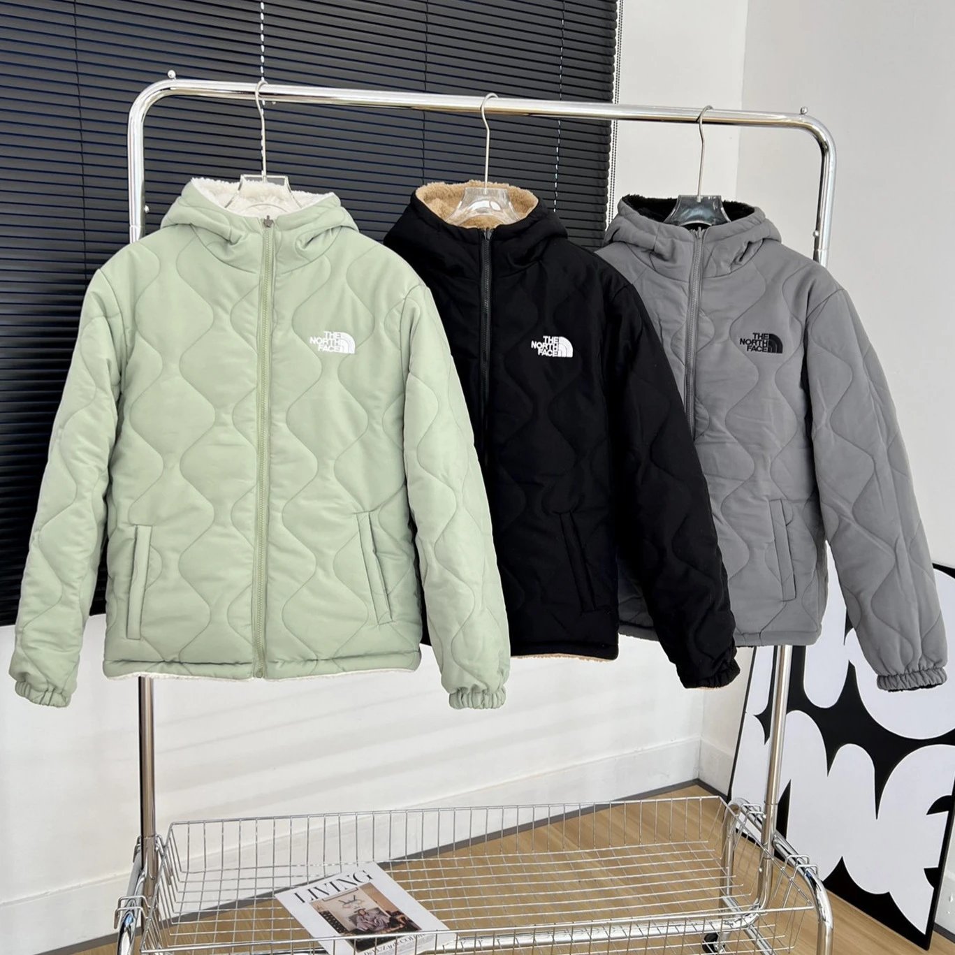 The North Face Jackets Reversible hooded sherpa fleece padded jacket image 2