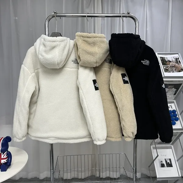The North Face Denali 2 Fleece Hoodie Off-White Cream Outerwear - 4