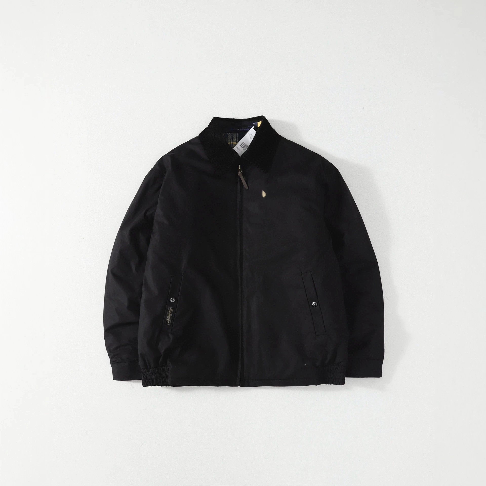 Embroidered Vintage Corduroy Collar Zip Cotton Jacket photo 2