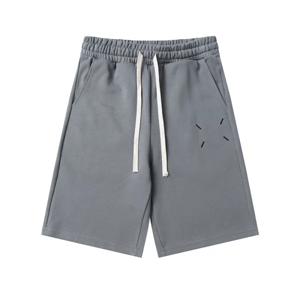 MM6 Maison Margiela Logo Embroidered Black Shorts - 3
