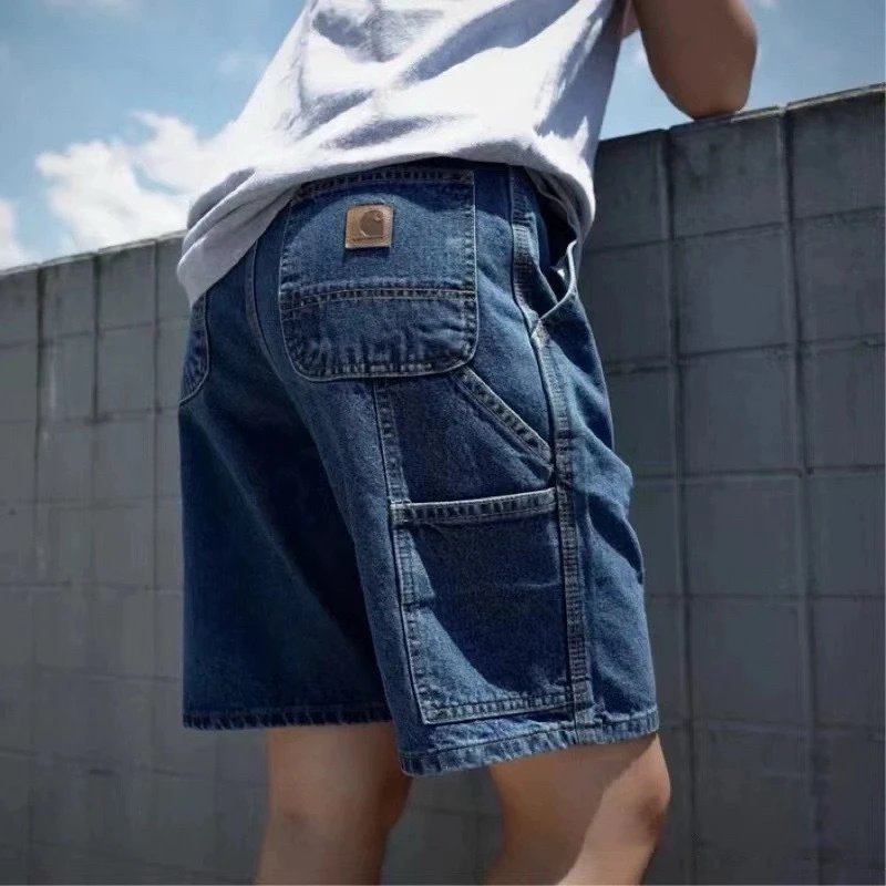 Carhartt Workwear Denim Shorts Light Blue Black Dark Blue Utility