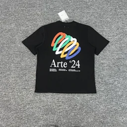 thumbnail for 新款花卉树叶玫瑰花字母印花男女情侣短袖t恤