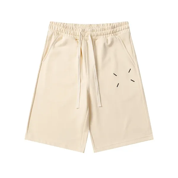 MM6 Maison Margiela Logo Embroidered Black Shorts - 4