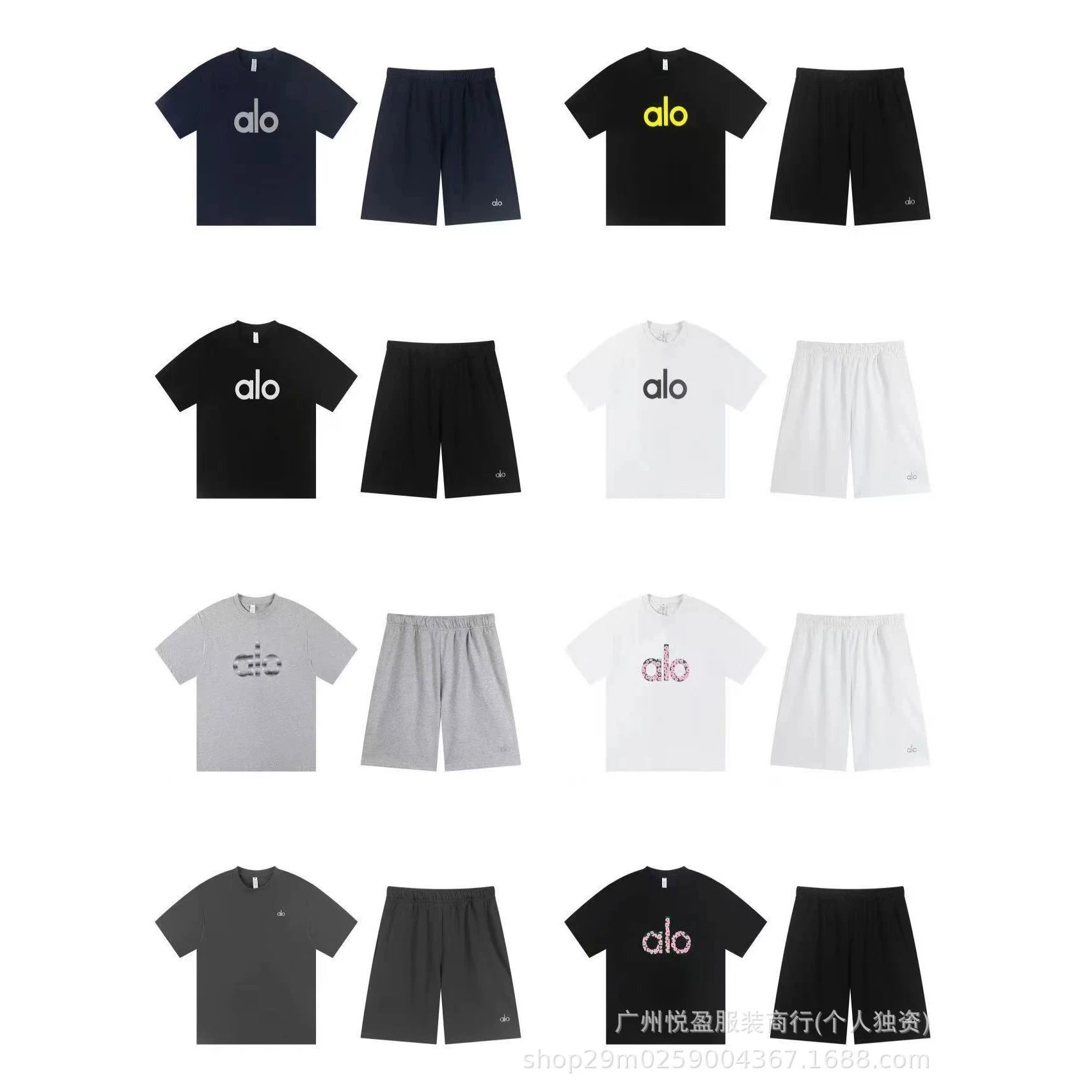 Crew-neck short-sleeve T-shirt and shorts casual all-matching summer set