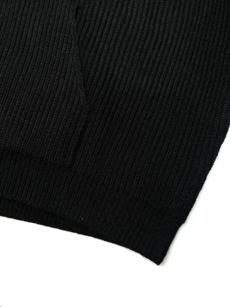 Celine Logo Knit Hoodie Black - 9