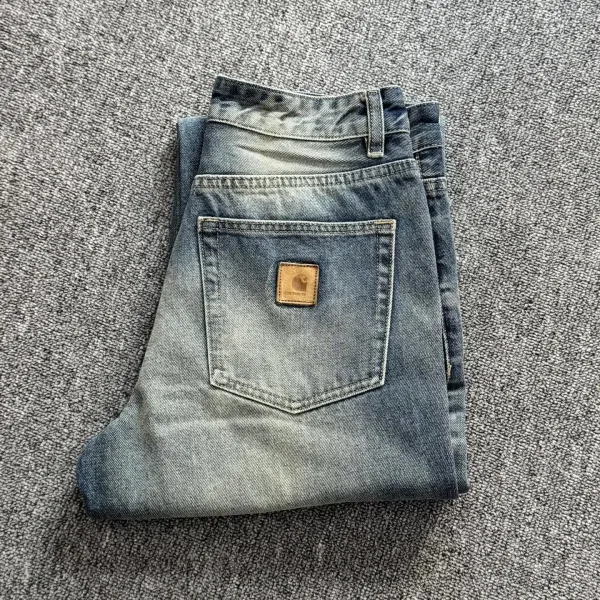 Carhartt Work In Progress Relaxed Fit Washed Denim Jeans - 40