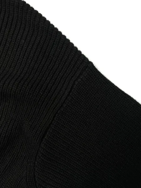 Celine Logo Knit Hoodie Black - 8