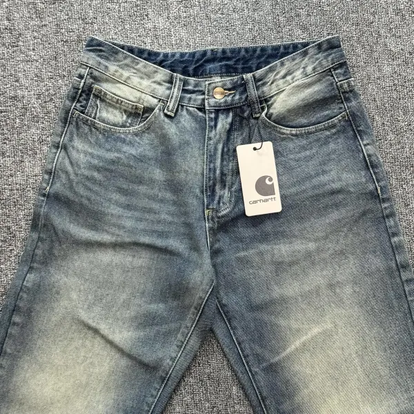 Carhartt Work In Progress Relaxed Fit Washed Denim Jeans - 38