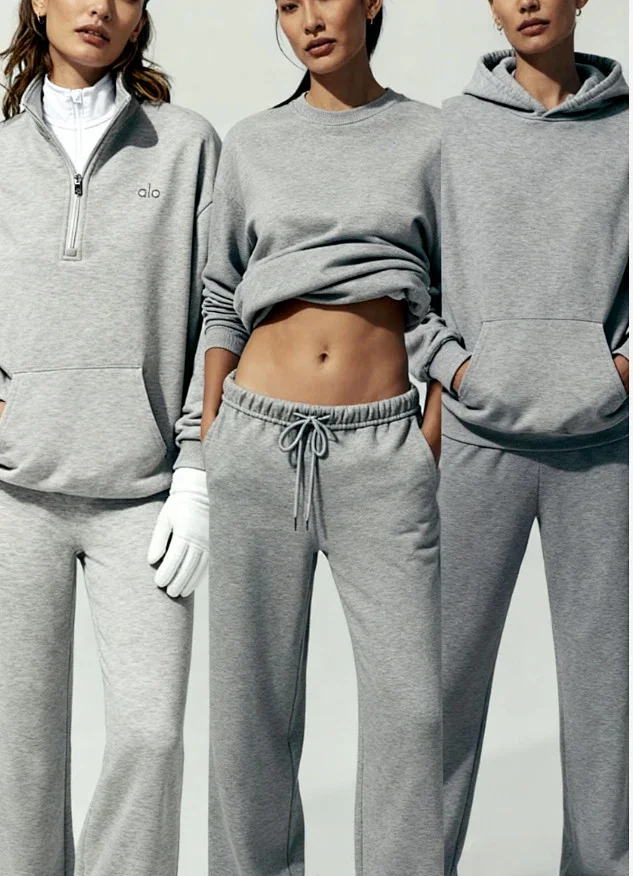 Alo Yoga Tracksuits Hooded sweatshirt and straight-leg pants set product detail image 3