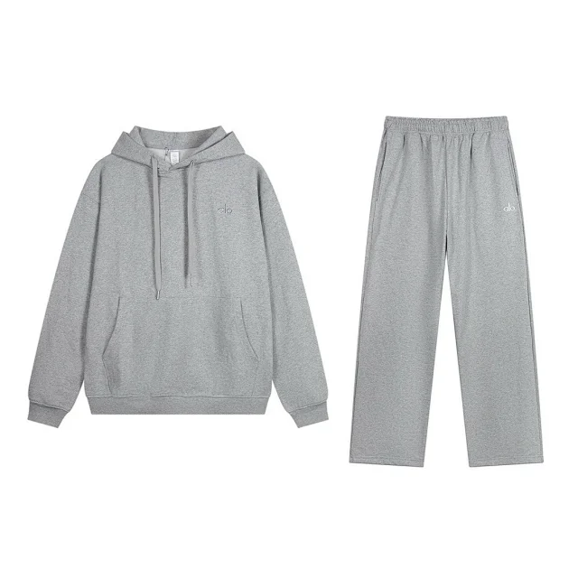 Alo Yoga Tracksuits Hooded sweatshirt and straight-leg pants set product detail image 9