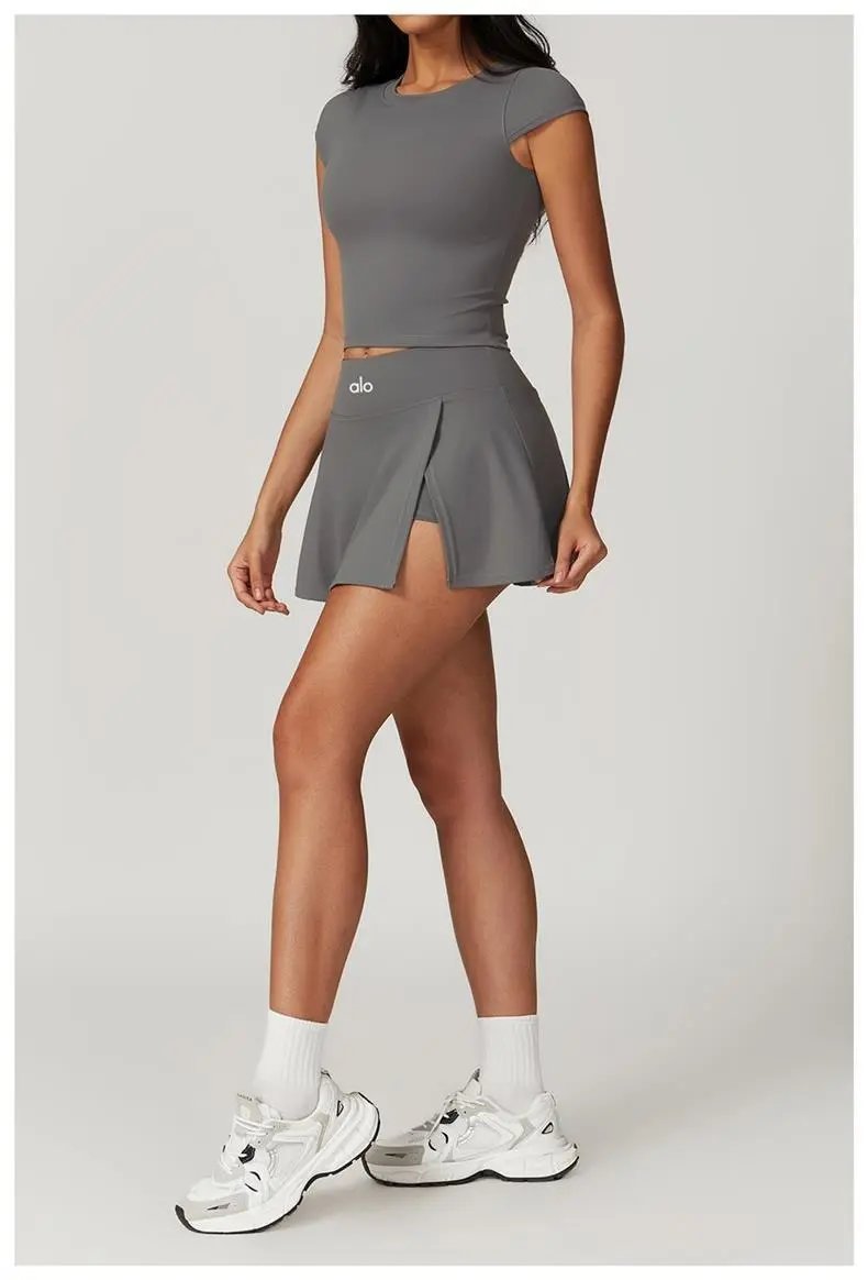 Alo Yoga Tennis Skirt Pink Activewear - 27