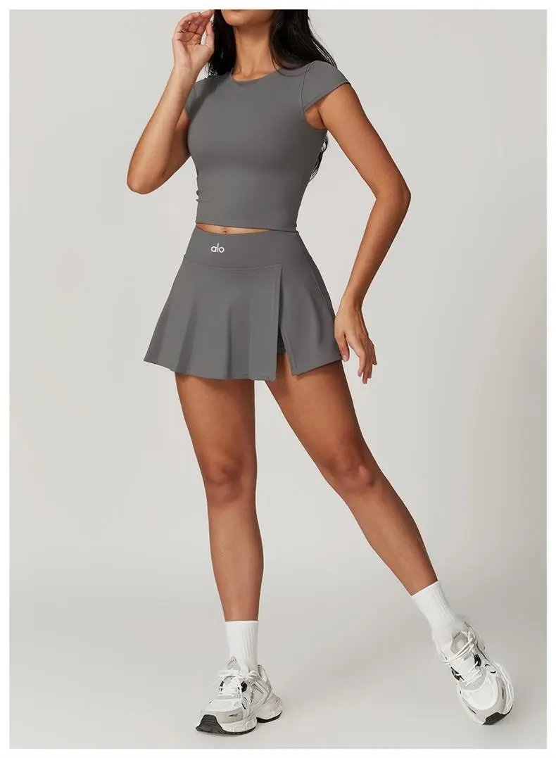 Alo Yoga Tennis Skirt Pink Activewear - 28
