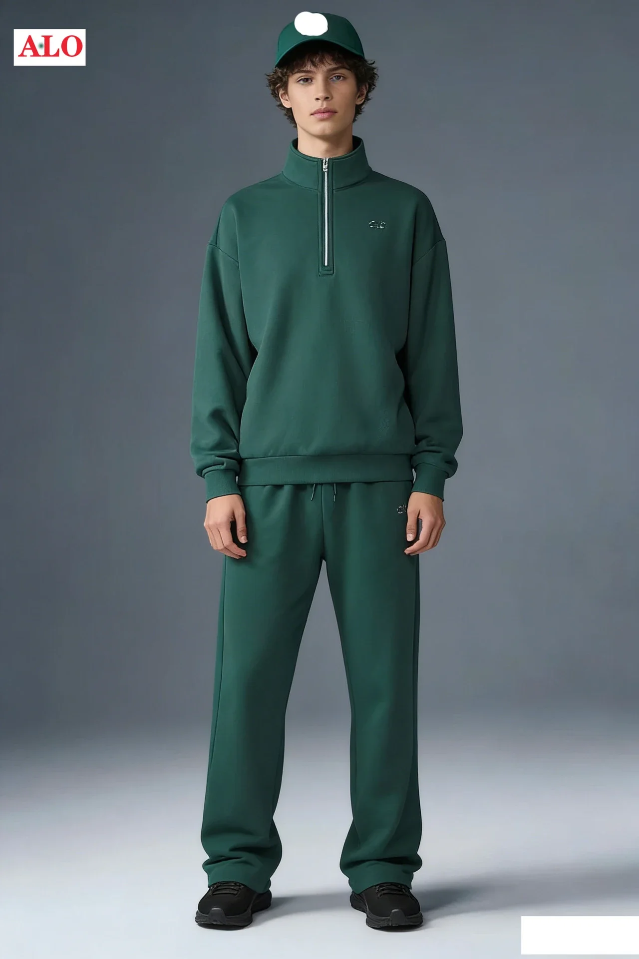 Autumn and winter American sports hooded sweatshirt headband loose sweatshirt suit