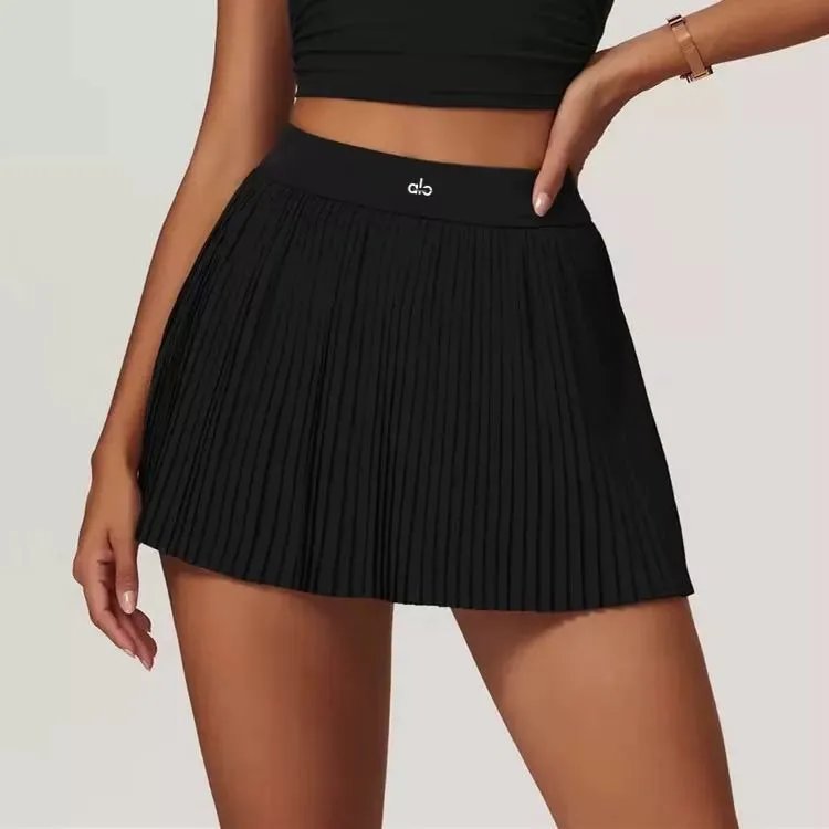 Alo Pleated Tennis Skirt Black Shorts - 3
