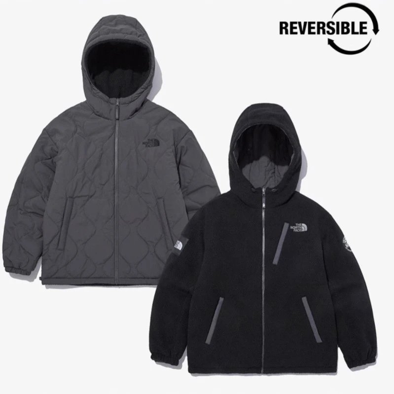 The North Face Jackets Reversible hooded sherpa fleece padded jacket image 4