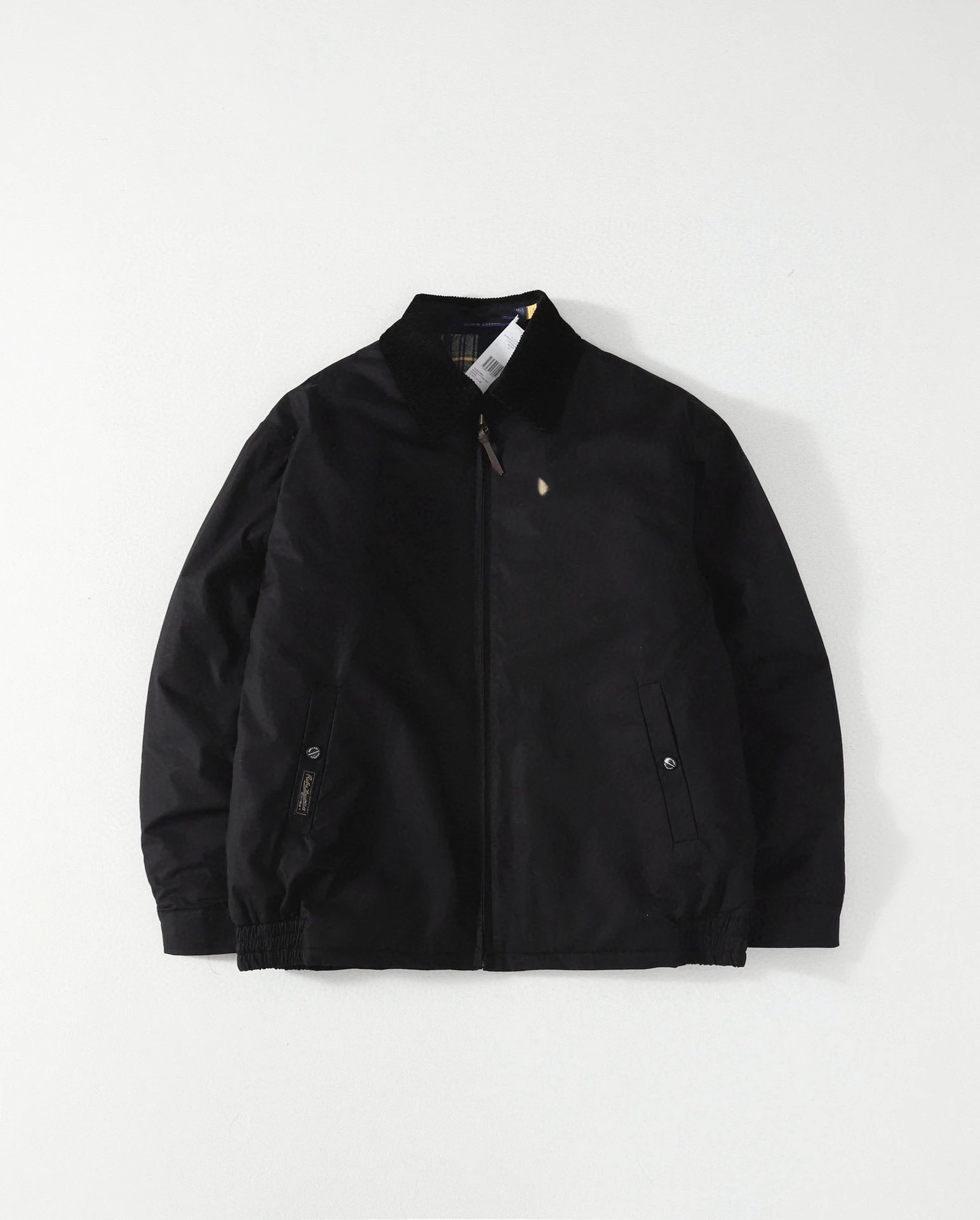 Embroidered Vintage Corduroy Collar Zip Cotton Jacket photo 6