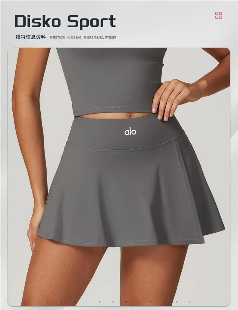 Alo Yoga Tennis Skirt Pink Activewear - 2