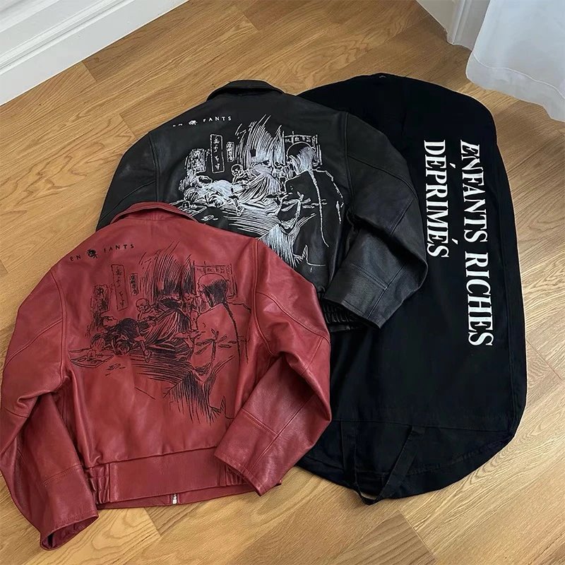 Tie-Dye Leather Jacket