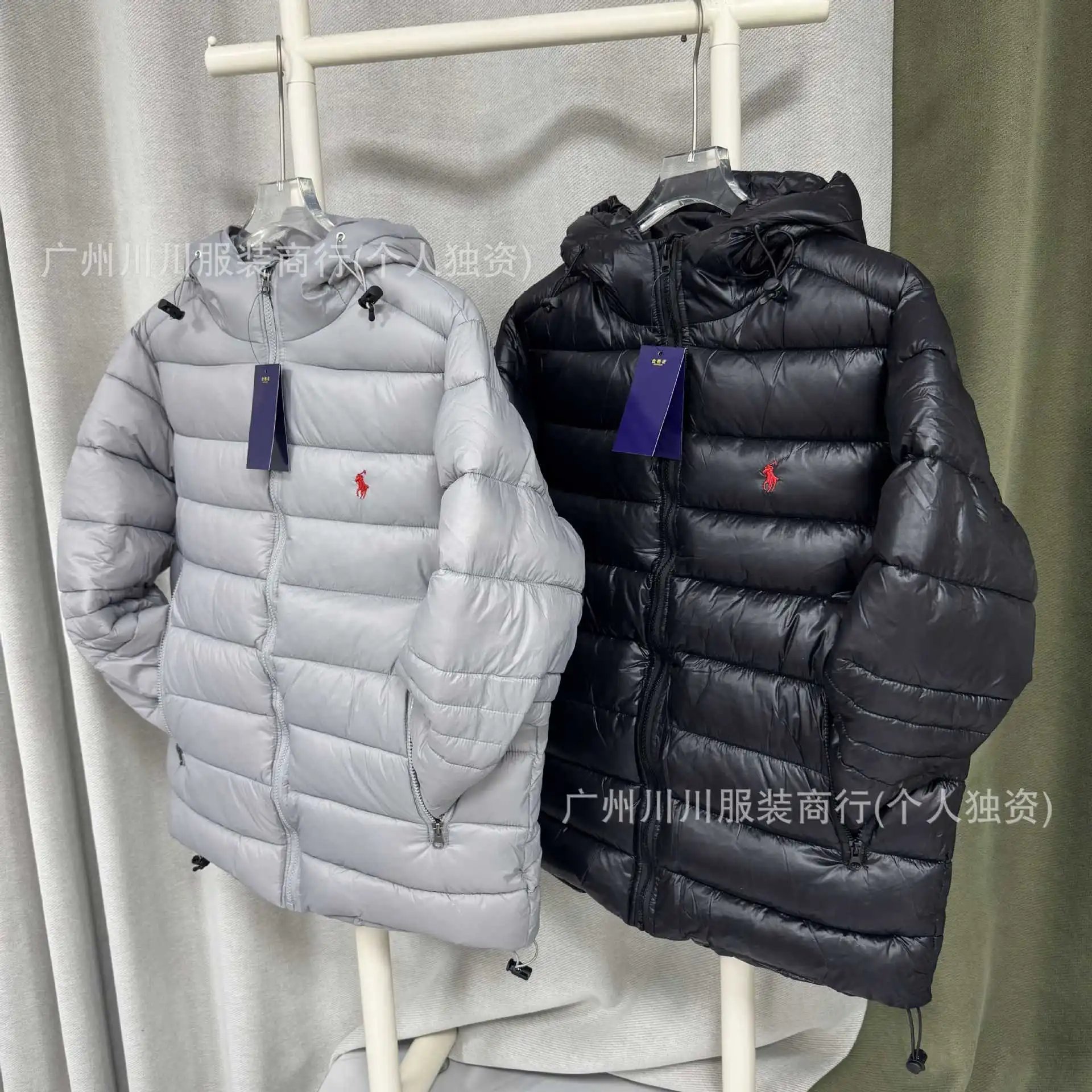 Ralph Lauren Grey Black Puffer Jacket