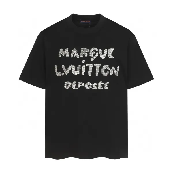 Louis Vuitton Marque Louis Vuitton Dépecée Black T-Shirt - 1