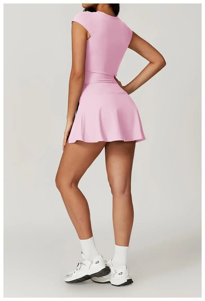 Alo Yoga Tennis Skirt Pink Activewear - 22