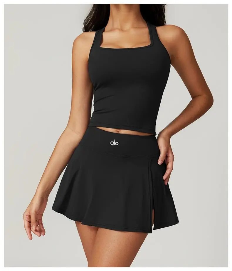 Alo Yoga Tennis Skirt Pink Activewear - 35