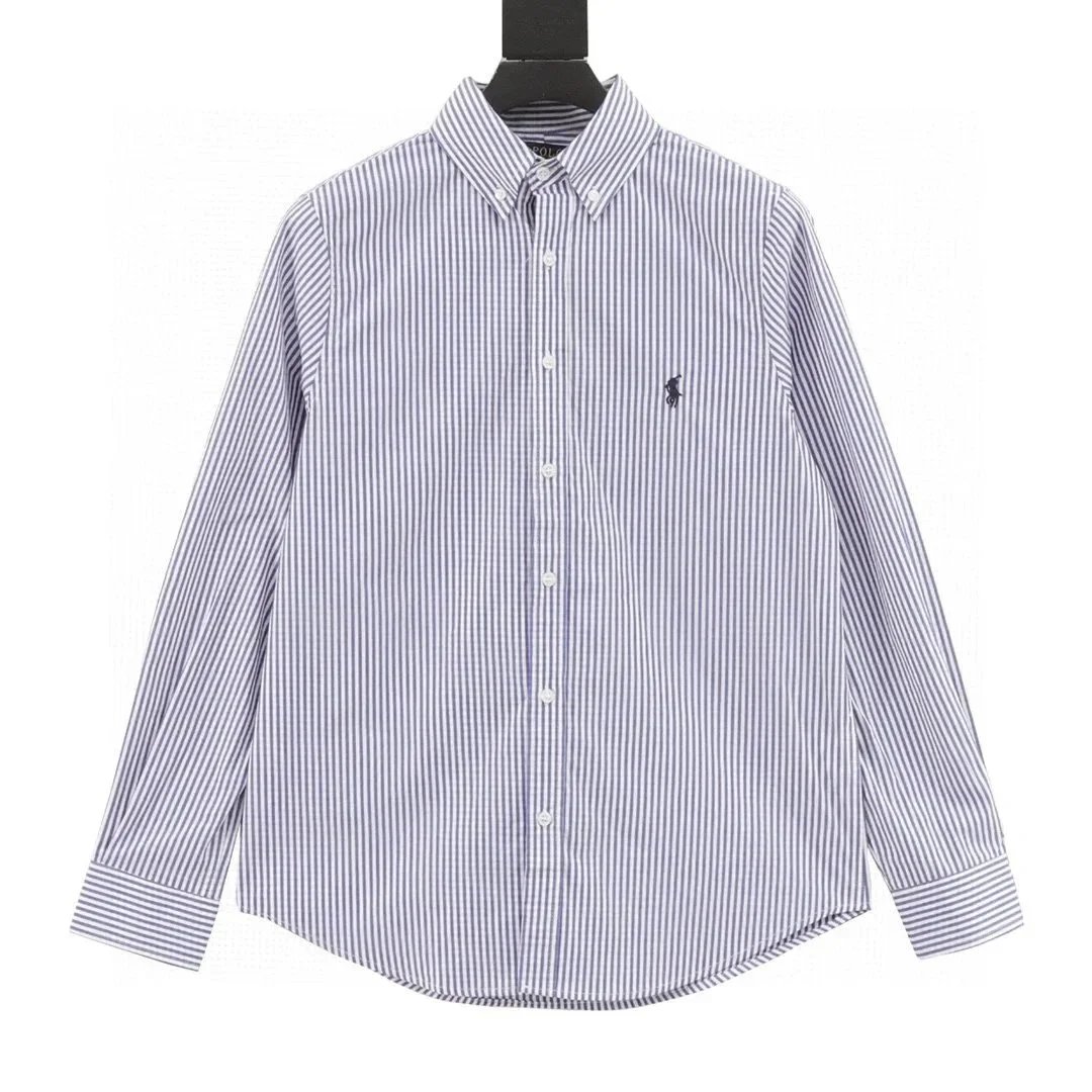 Ralph Lauren Men's Striped Cotton Button-Down Shirt, Polo Horse Logo, Classic Fit 1