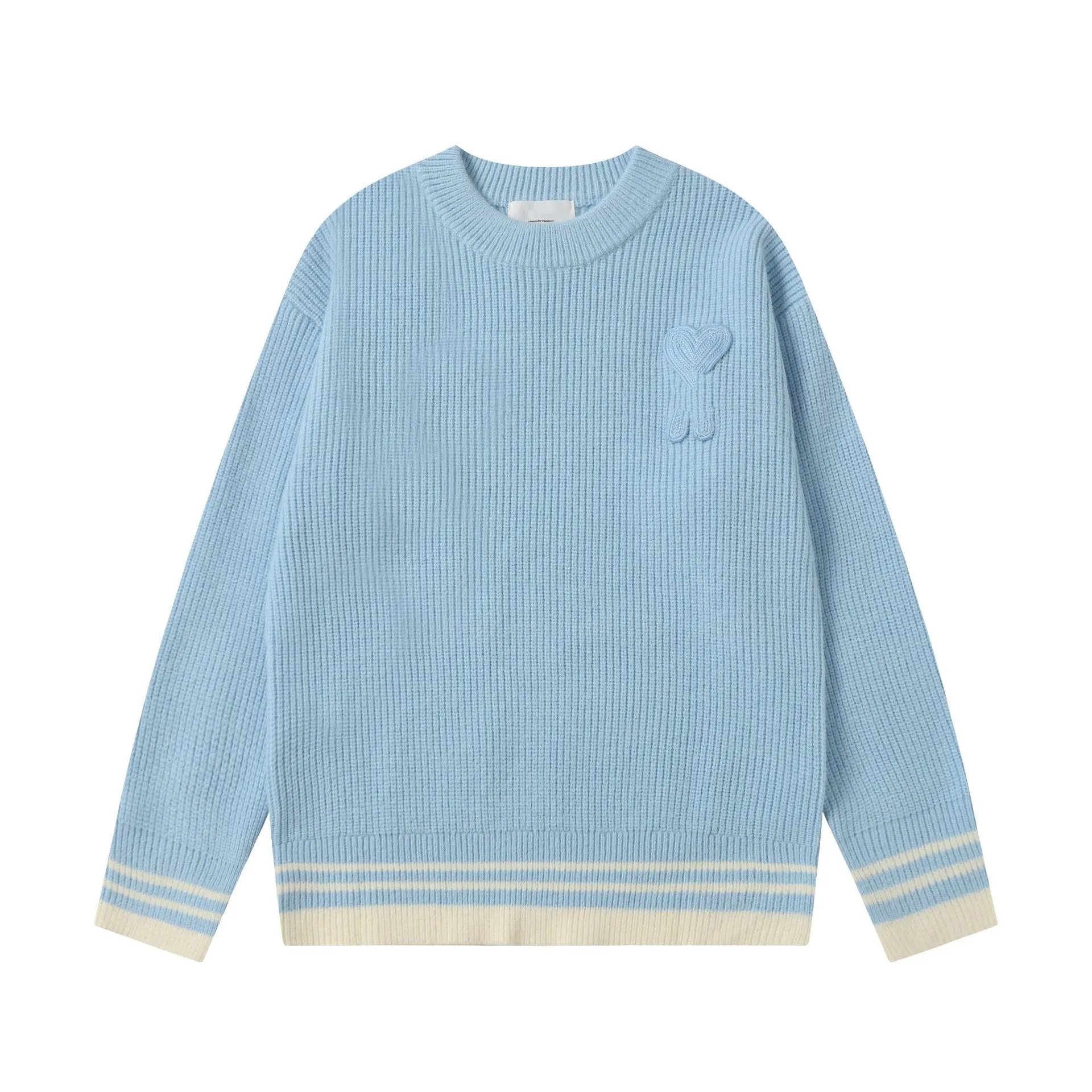 Heart Embroidery Wool Sweater photo 8
