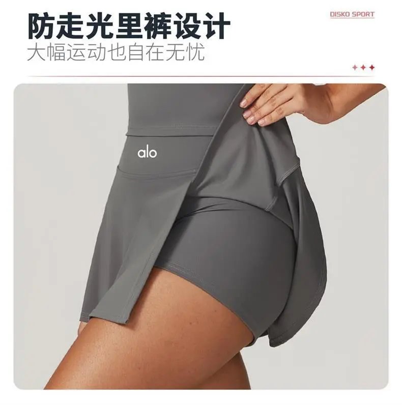 Alo Yoga Tennis Skirt Pink Activewear - 3