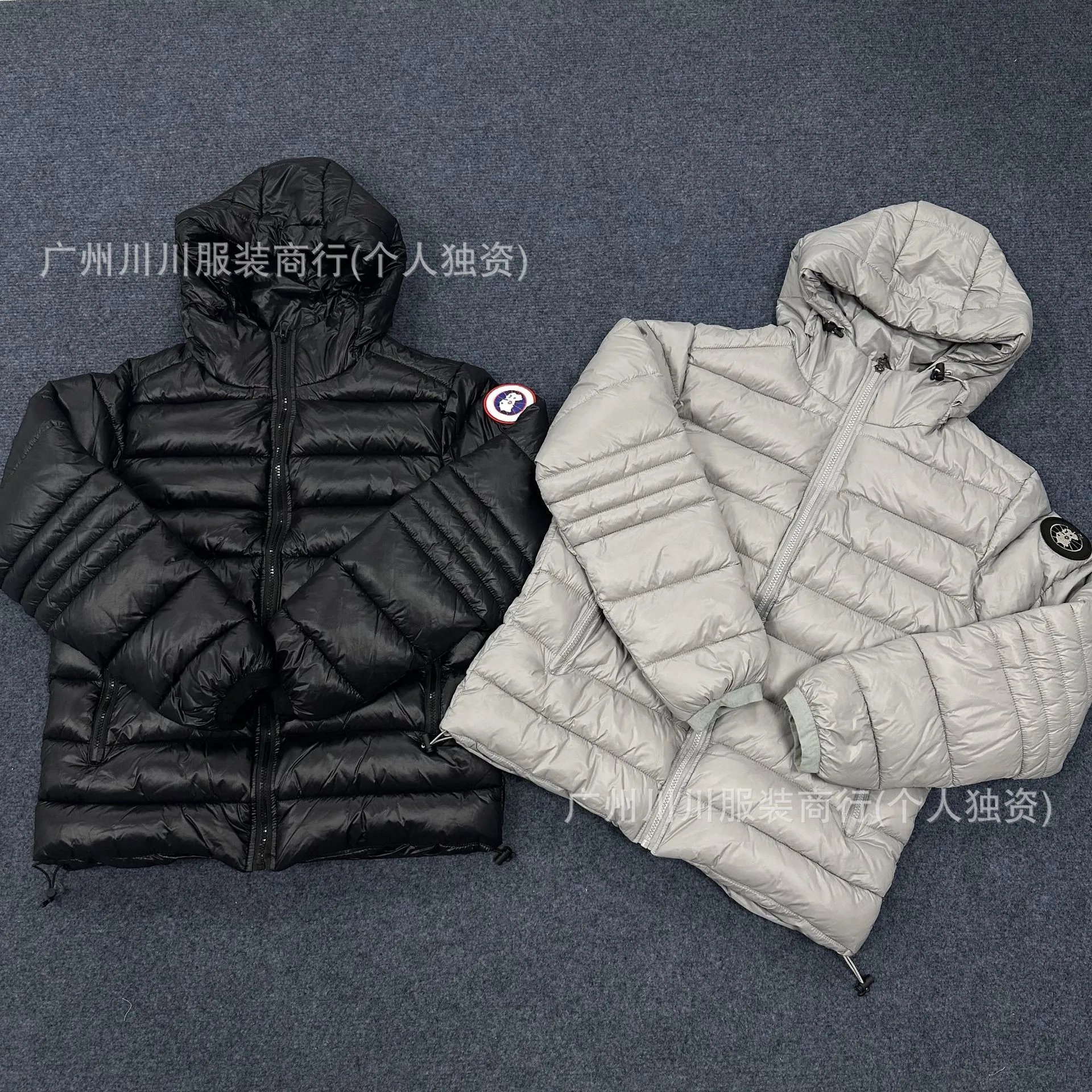 Cotton clothing for men and women, couple's bright badge hooded bread jacket